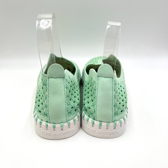 Ilse Jacobsen Hornbaek Tulip 139 Mint Green Perforated Slip On Sneakers Shoes 41 - Picture 7 of 14